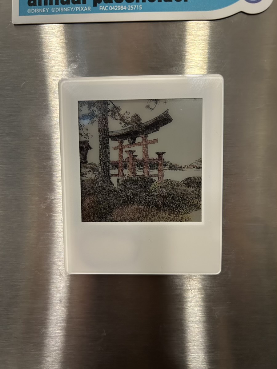 Torii Gate photo on a fridge